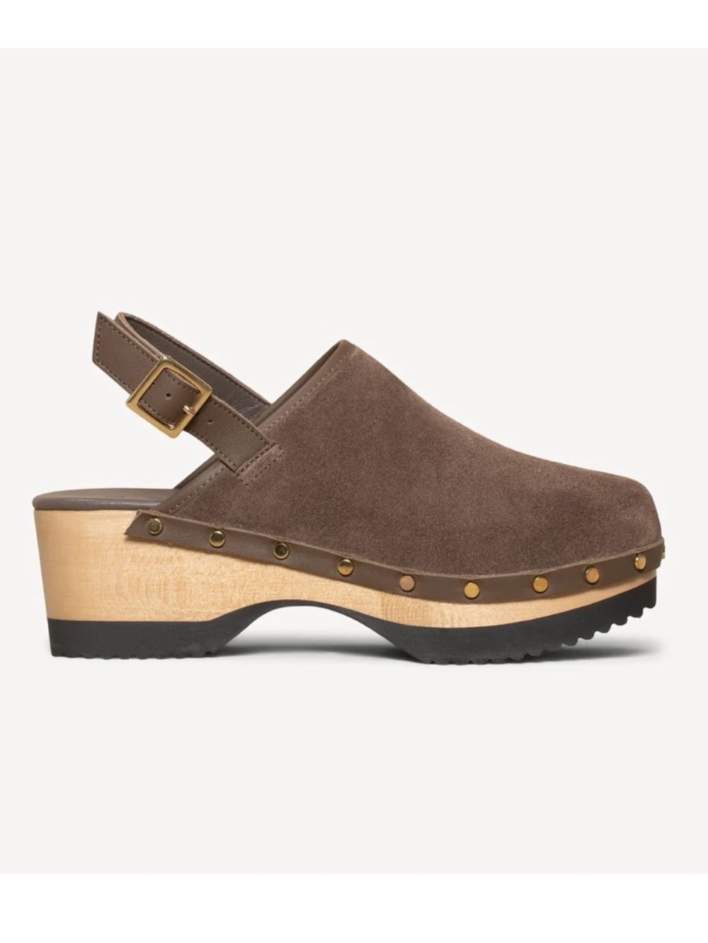 M. Gemi Greta suede backstrap clogs
